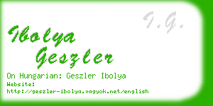 ibolya geszler business card
